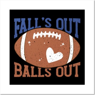 Fall Football Season Typography Football Ball Posters and Art